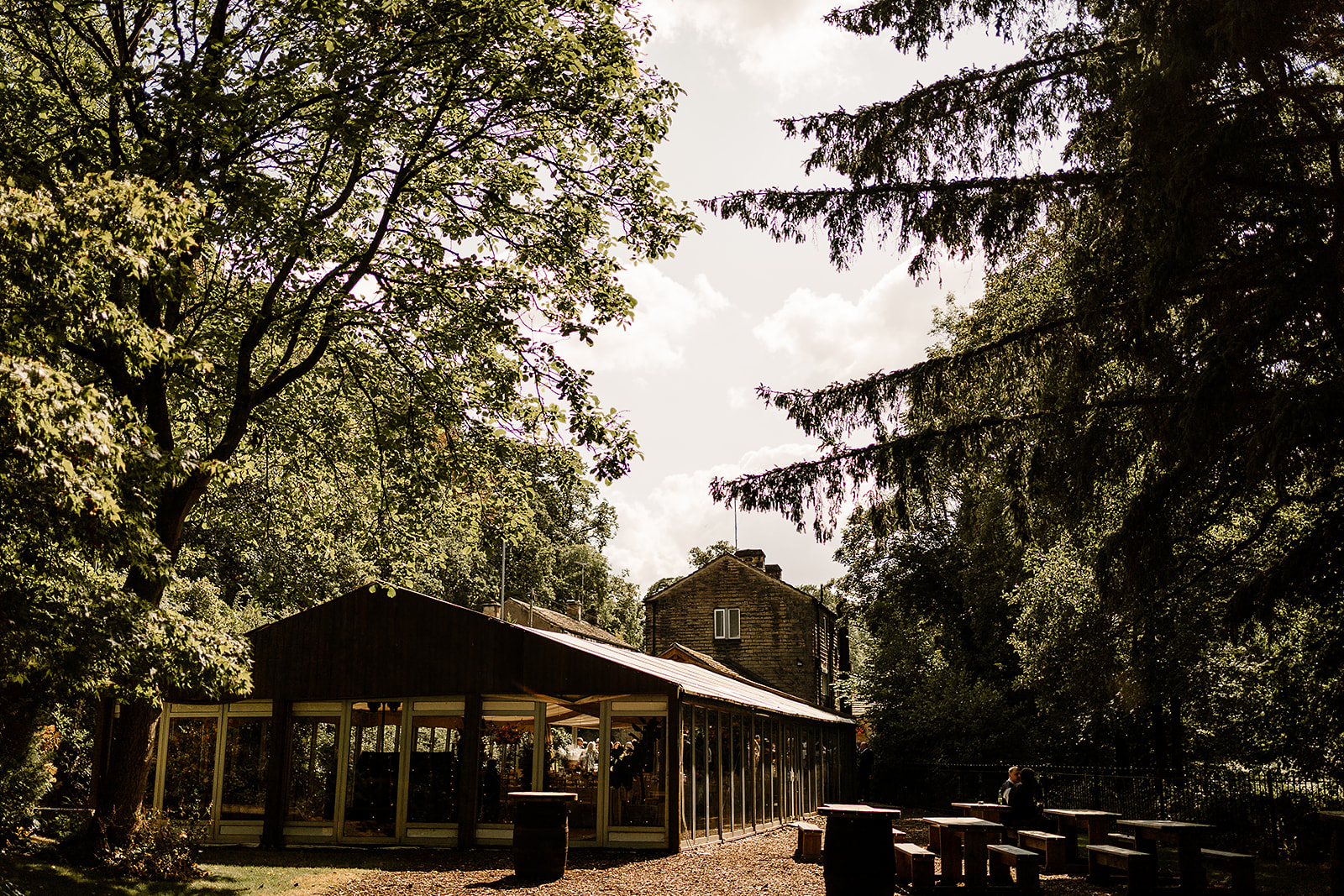 relaxed bride & groom portraits at the woodman inn huddersfield