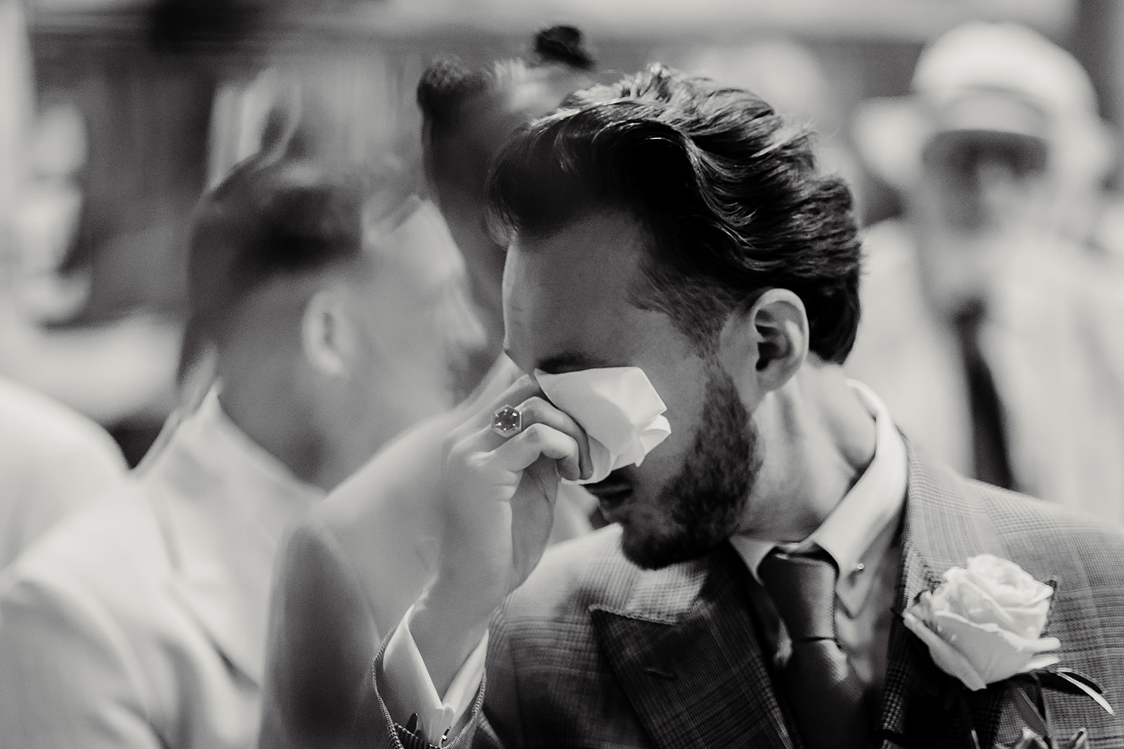 emotional groom