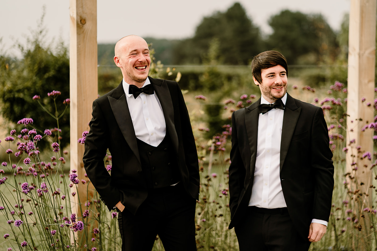 A collection of relaxed wedding images from Jessica and Luke's elegant black tie wedding at The Oakwood at Ryther, captured by Yorkshire wedding photographer Hayley Baxter Photography.
